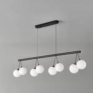 Cherry  Magic Bean White Glass Ball Chandelier