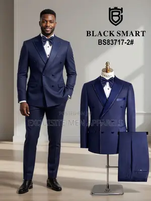 Quality Blacksmart Double Breasted Tuxedo Suit