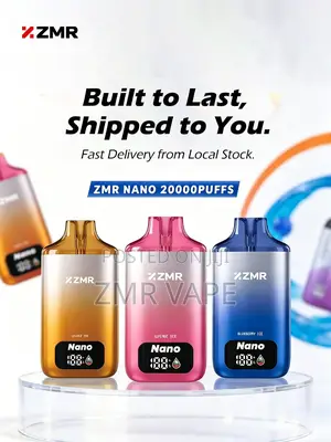 ZMR Puffs Vape Shisha Disposable 100% Original Rechargeable Screen