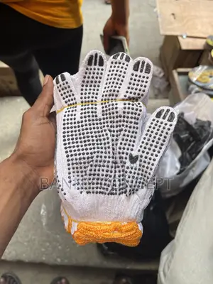 Cotton Knitted Dotted Work Gloves