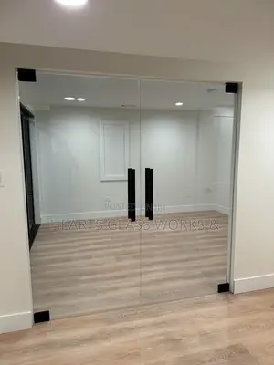 Interior Glass Door With Black Accessories
