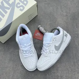 Original Nike Sb Dunk Supreme Triple White Grey Swoosh