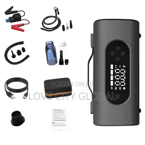 8in1 Rechargeable Jump Starter + Tyre Inflator Led Light Emergency Kit