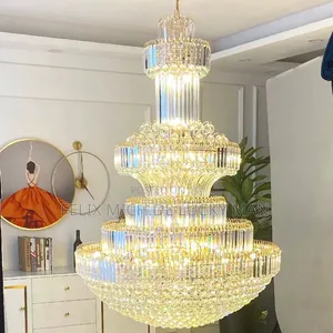 Modern, Tiered Crystal Chandelier
