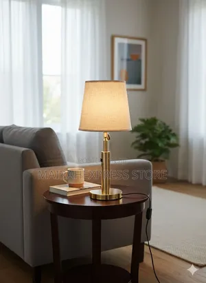 Linear Brass Beacon Table Lamp