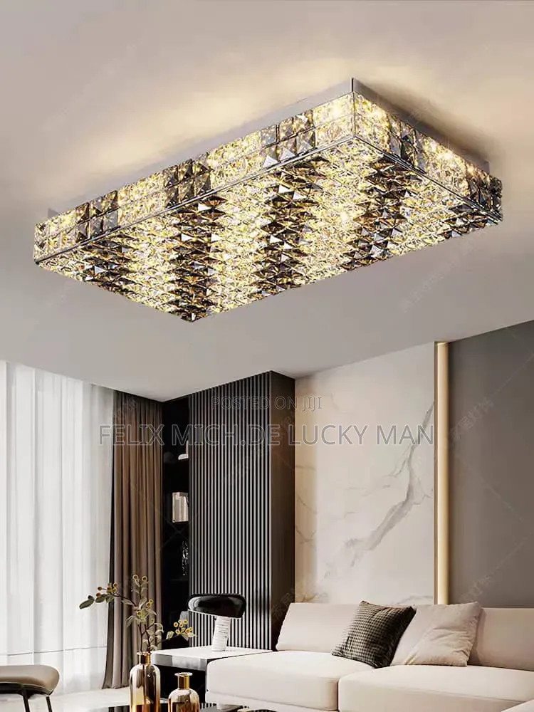 Modern Rectangular Crystal Led Ceiling
