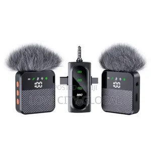 Qy77 Anc Wireless Microphone Led Display 3in1 iPhone Type C Camera