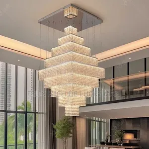 Modern Luxury Tiered Crystal Chandelier