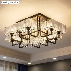 Modern Black Crystal Chandelier Featuring Dimmable Led Lighting