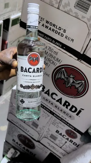 Bacardi Rum ( White ) Cartoon by 12 ( 12 Bottles )