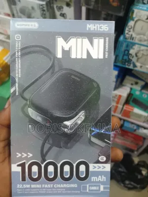Remax Mh136 10000mah 22.5w Fast Charging Power Bank Built-in Cables