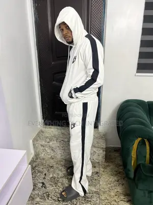 City King Stripes Down Hoodie With Joggers