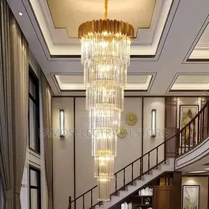 Long Crystal Chandelier