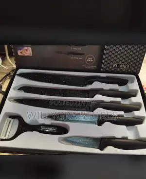 Royal Line Stylish Black Blade Kitchen Knife Set