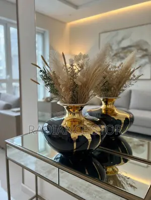 22*15cm Black Gold Flower Vase
