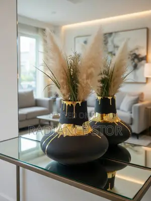 27*22.2cm Black Glass Flower Vase