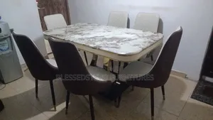 Marble Dining Table With 6 Chair