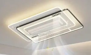 Smart Voice Bladelesss Ceiling Fan With Remote Control Led Chandelier
