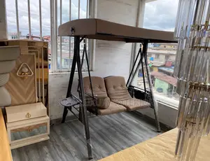 Modern Double Hanging Swing Chair With Canopy