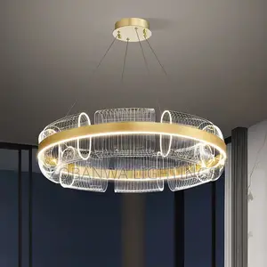 Modern Led Novelty Living Room Chandelier Ceiling Bedroom Round Lights