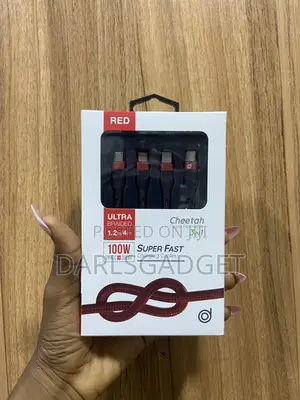 100w 3-in-1 Fast Charging Braided Cable for Android and iPhone