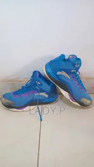 Anta High-Top Basketball Shoes - Blue/Purple