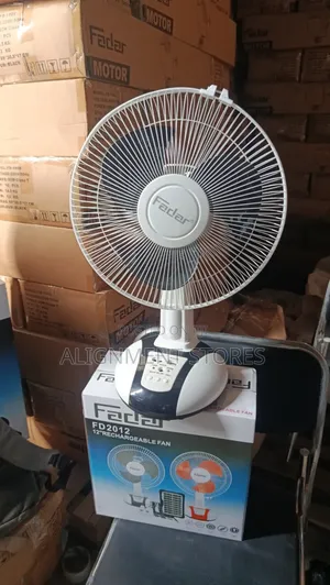 12" Solar Rechargeable Table Fan