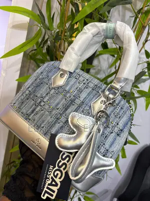 Rhinestone Denim Miss Gail Bag Bag Charm Accessories