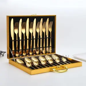 24pcs Gold Cutlery Set (Boxed)