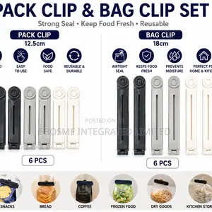 Bag Clip And Pack Clip Set
