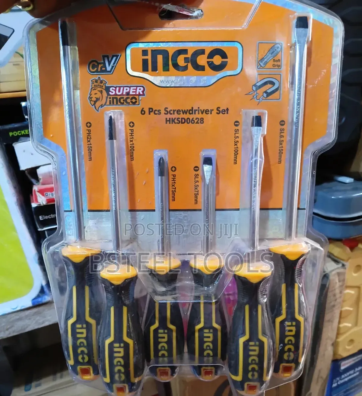 6pcs Set of Ingco Screwdriver – Strong Durable Tool Set