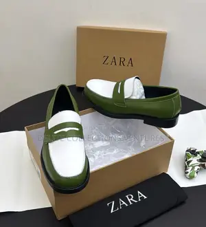 *Zara Corprate Leather Shoe “Green White”* *Size: 40-46
