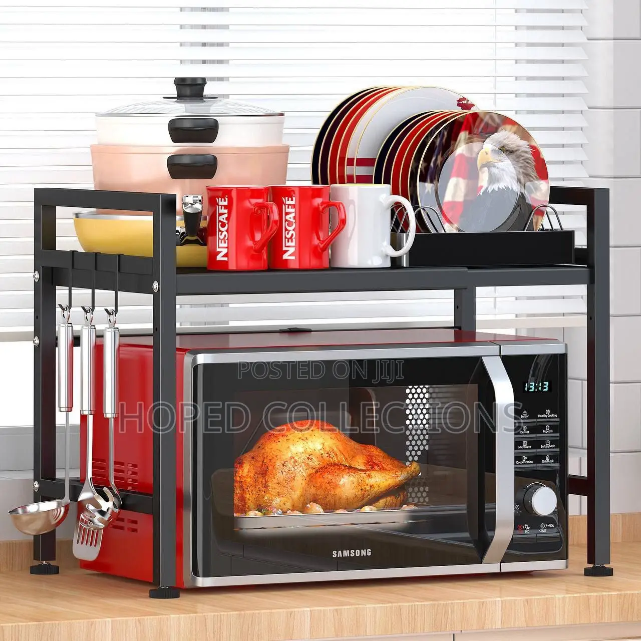 2 Tier Expandable Microwave Rack