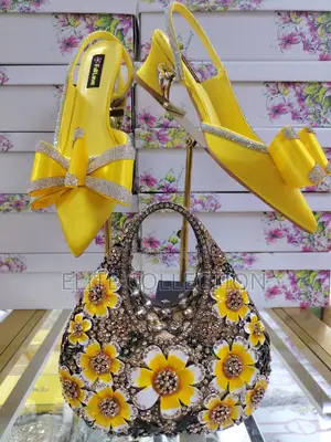Beautiful Lynphia Sandals and Swaroski Purses Combo Size 37-43