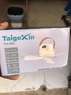 Taigexin 8 Inches Rechargable Ceiling Fan With Remote Control TGX-3801