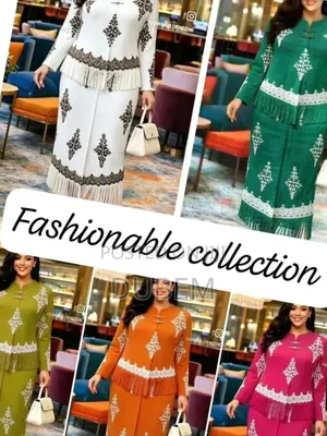 Long-sleeve Top And Matching Skirt