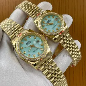 Rolex Quality Luxury Men Iced Head Chain Strap Wristwatch