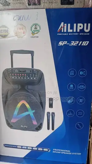 Ailipu Professional 12-Inch Sound System With Microphone Bluetooth