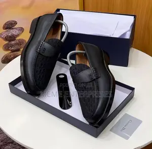 Black Flat Shoe With Dior Design