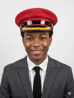 Classic Chauffeur Captain Sailor Trendy Hat - Red
