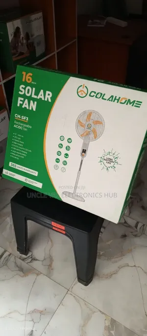 Colahome 16" Solar Rechargeable Fan