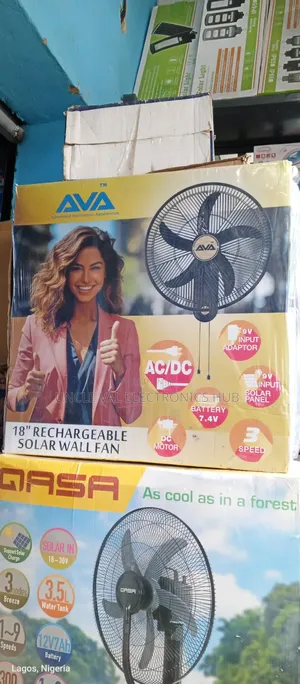 Ava 18" Rechargeable Solar Wall Fan