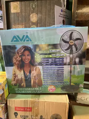 Ava 18" Rechargeable Solar Fan Ultra
