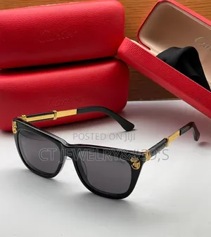 Hot Trend Cartier Style Sunglasses Uv400, Gold Detail, Premium Shades