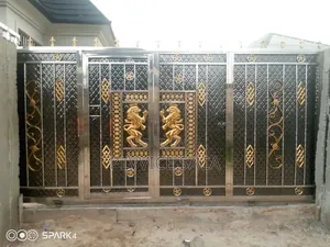 Gate With Gold and Black