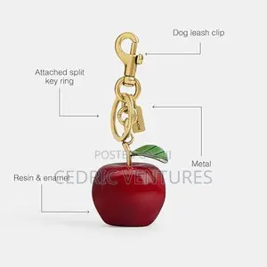 Strawberry Cherry Apple Charm Keychain for Women - 2pcs