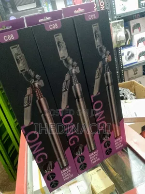 C08 Stable Selfie Stick Tripod With Light