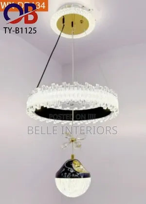 Modern Flower Ring Crystal Ceiling Chandelier