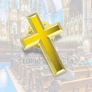 Religious Christian Cross Brooch Pin