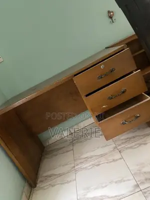Wooden Table With 3 Drawers